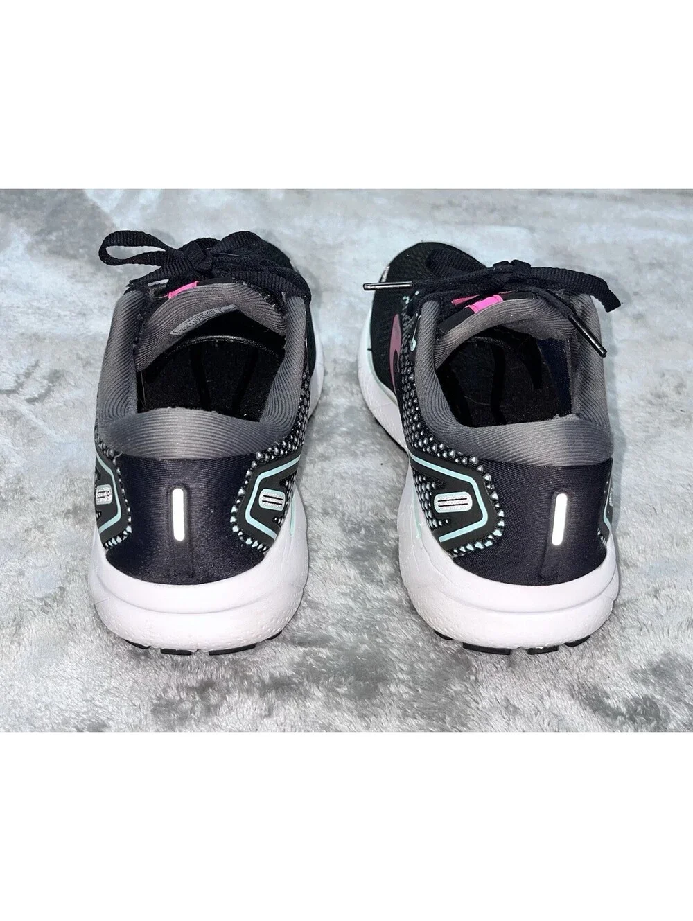 Brooks Ghost 14 Low Black White Pink Women's Running Sneakers Shoes Size 6.5